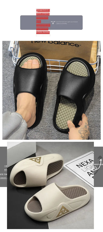 Men Soft Air Cushion Casual Slippers EVA Extra-thick Sole Sandals Fashion Flip Flops Outdoor Shoes Summer Out Sandalias Hombre