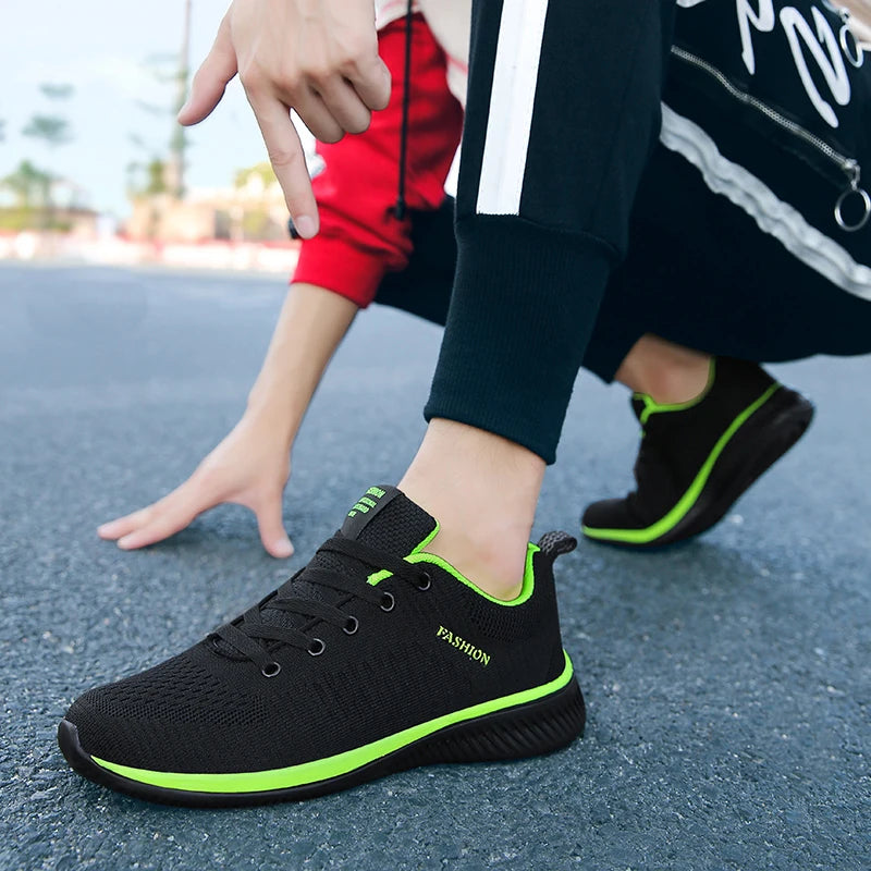 Men Running Walking Knit Shoes Fashion Casual Sneakers Breathable Sport Athletic Gym Lightweight Men Sneakers Casual Shoes