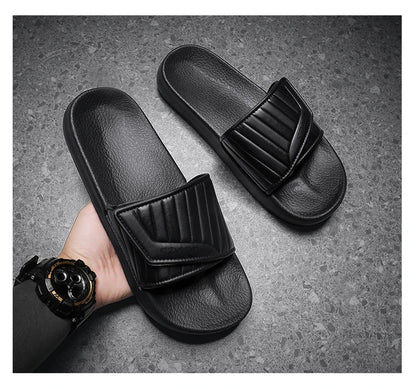 2024 New Men Slippers Outdoor Beach Sandals Trend Men Slides Men Casual Shoes Flip-flops Home Slippers Beach Sandals Big Size 47