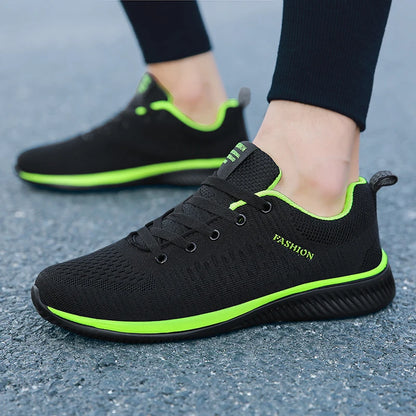 Men Running Walking Knit Shoes Fashion Casual Sneakers Breathable Sport Athletic Gym Lightweight Men Sneakers Casual Shoes