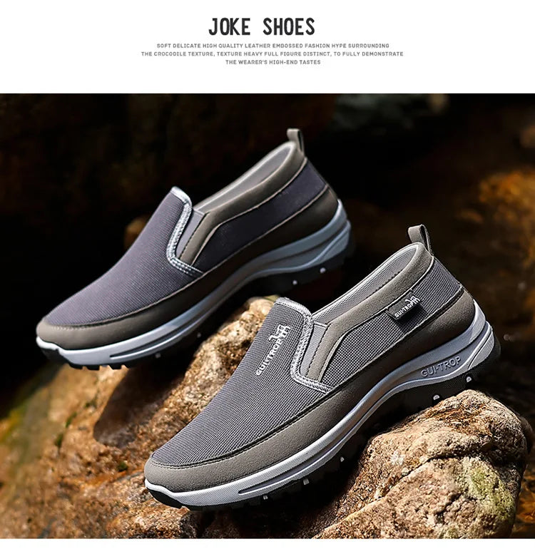 Loafers Men Sneakers Mesh Breathable Non-Slip Slip On Vulcanized Shoes Soft Sole Solid Color Comfortable Water Shoes Zapatos200