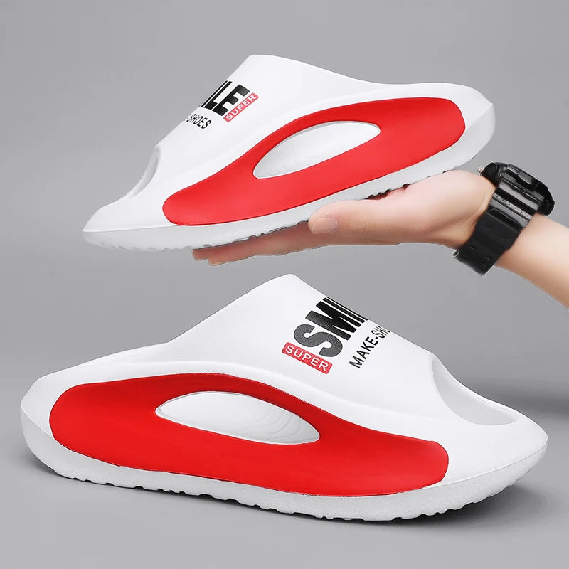 New Summer Sneaker Slippers For Women Men Thick Bottom Platform Slides Soft EVA Hollow Unisex Sports Sandals Casual Beach Shoes