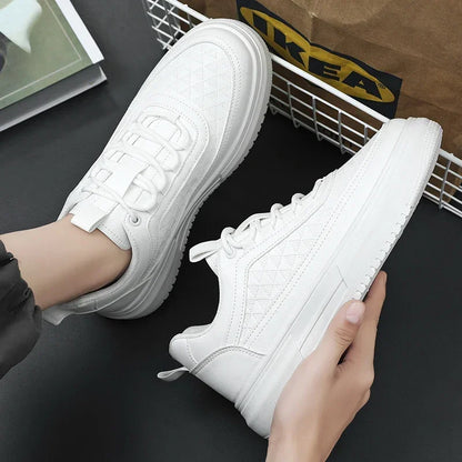 Outdoor Platform Men Casual Sneakers Fashion White Runing Shoes Breathable Mens Sport Shoes Light Walking Shoes Tennis Shoes