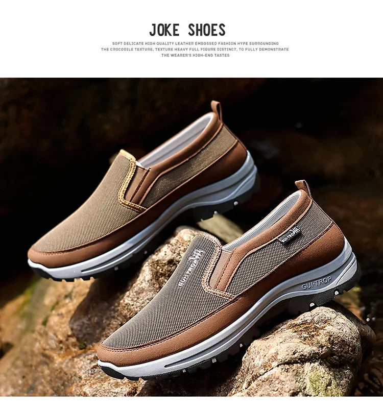 Loafers Men Sneakers Mesh Breathable Non-Slip Slip On Vulcanized Shoes Soft Sole Solid Color Comfortable Water Shoes Zapatos200