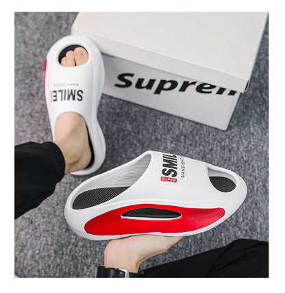 New Summer Sneaker Slippers For Women Men Thick Bottom Platform Slides Soft EVA Hollow Unisex Sports Sandals Casual Beach Shoes