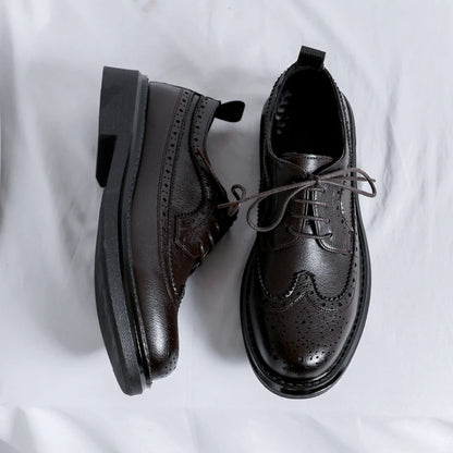 New Trending Brogues Classic Men Dress Shoes Men Oxfords Patent Leather Shoes Lace Up Formal Black Leather Wedding Party Shoes