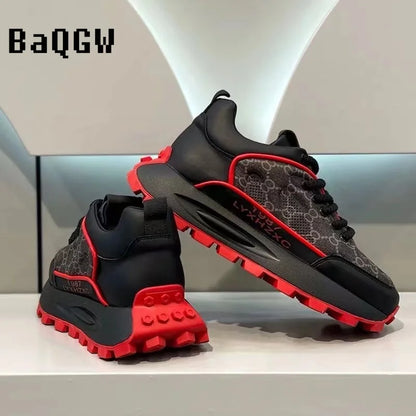 Designer Men Shoes Spring Autumn Comfortable Men's Thick Platform Sneakers Fashion Casual Thick Sole Shoes Sports Trainers Tenis