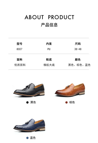 Fringe Men Leather Casual Shoes Checkered Man Loafers Coiffeur Leather Shoes Fashion Driving Mens Shoes Sapato Social Masculino