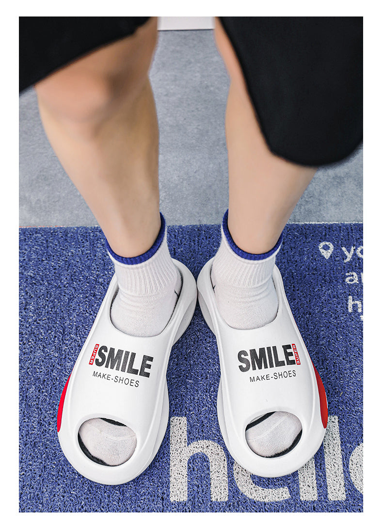 New Summer Sneaker Slippers For Women Men Thick Bottom Platform Slides Soft EVA Hollow Unisex Sports Sandals Casual Beach Shoes