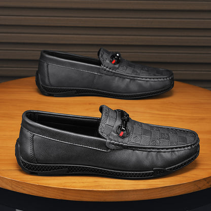 Fashion Leather Men Casual Shoes Slip on Formal Loafers Luxury Brand Comfortable Men Moccasins Italian Soft Male Driving Shoes