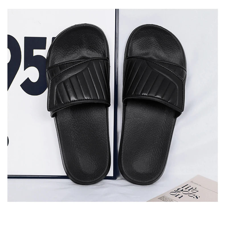 2024 New Men Slippers Outdoor Beach Sandals Trend Men Slides Men Casual Shoes Flip-flops Home Slippers Beach Sandals Big Size 47