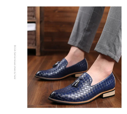 Fringe Men Leather Casual Shoes Checkered Man Loafers Coiffeur Leather Shoes Fashion Driving Mens Shoes Sapato Social Masculino