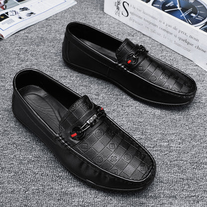 Fashion Leather Men Casual Shoes Slip on Formal Loafers Luxury Brand Comfortable Men Moccasins Italian Soft Male Driving Shoes