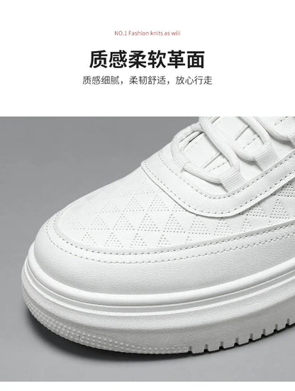 Outdoor Platform Men Casual Sneakers Fashion White Runing Shoes Breathable Mens Sport Shoes Light Walking Shoes Tennis Shoes