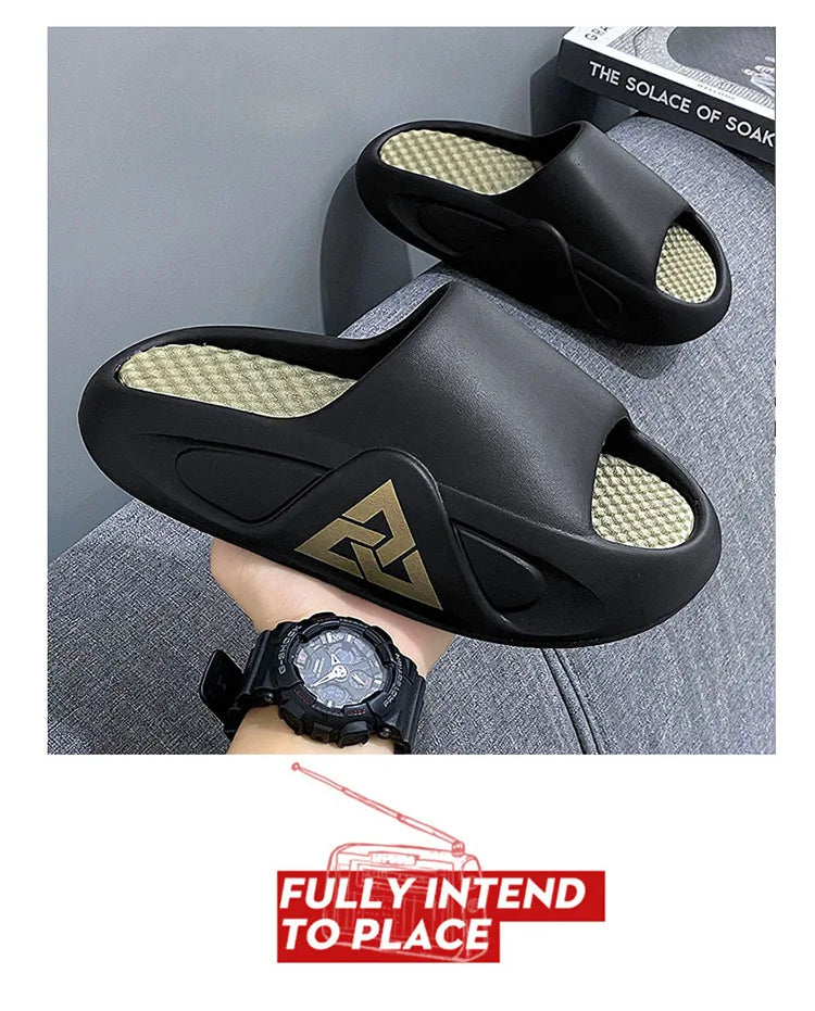 Men Soft Air Cushion Casual Slippers EVA Extra-thick Sole Sandals Fashion Flip Flops Outdoor Shoes Summer Out Sandalias Hombre