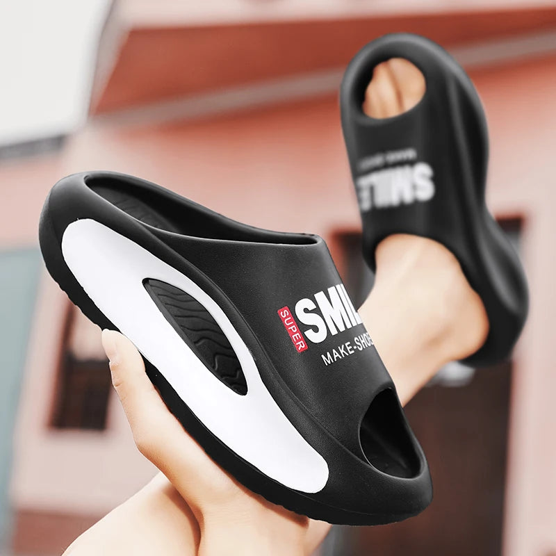 New Summer Sneaker Slippers For Women Men Thick Bottom Platform Slides Soft EVA Hollow Unisex Sports Sandals Casual Beach Shoes