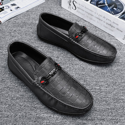 Fashion Leather Men Casual Shoes Slip on Formal Loafers Luxury Brand Comfortable Men Moccasins Italian Soft Male Driving Shoes