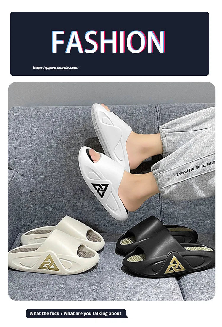 Men Soft Air Cushion Casual Slippers EVA Extra-thick Sole Sandals Fashion Flip Flops Outdoor Shoes Summer Out Sandalias Hombre