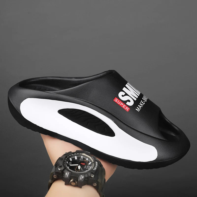 New Summer Sneaker Slippers For Women Men Thick Bottom Platform Slides Soft EVA Hollow Unisex Sports Sandals Casual Beach Shoes